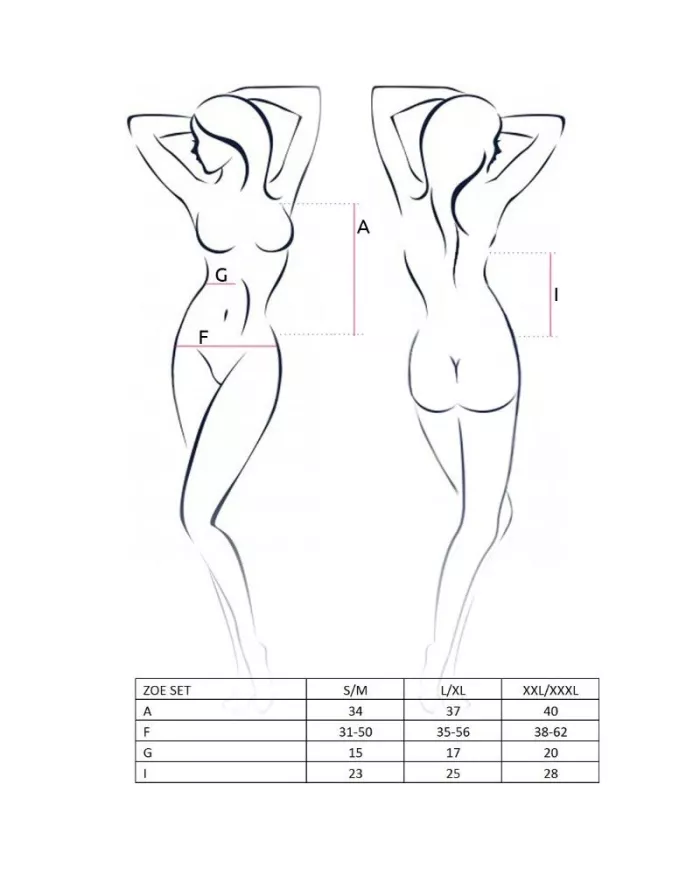 PASSION - ENSEMBLE ZOE FEMME TAILLE S/M PASSION - ENSEMBLE ZOE FEMME TAILLE S/M