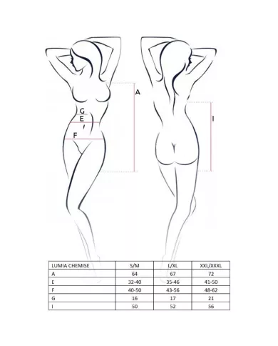 PASSION - FEMME CHEMISE LUMIA NOIRE TAILLE S/M