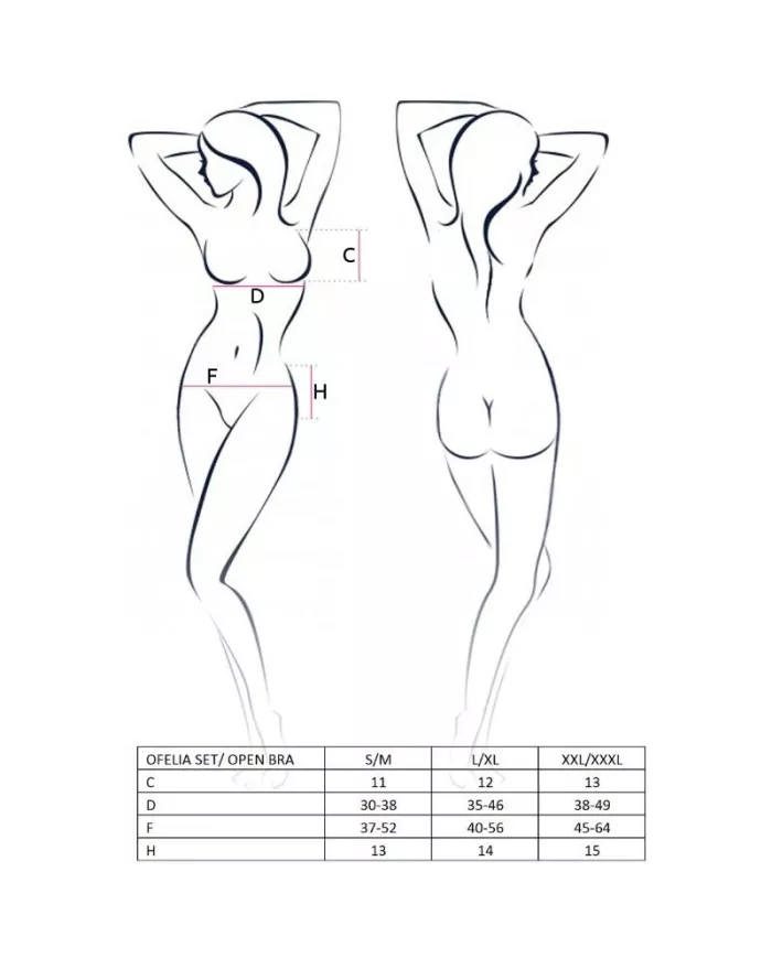 PASSION - ENSEMBLE FEMME OFELIA TAILLE L/XL PASSION - ENSEMBLE FEMME OFELIA TAILLE L/XL