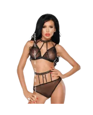 ME-SEDUCE - DOTTY ENSEMBLE DEUX PIÈCES NOIR S/M