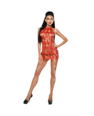 ME-SEDUCE - GWEN ROBE DOS NU ROUGE L/XL