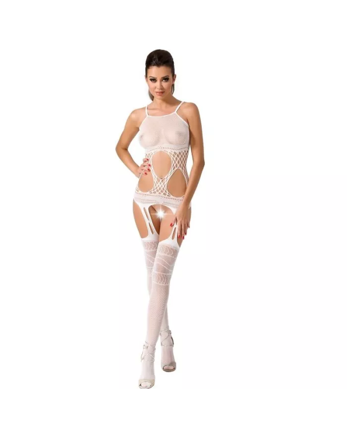 PASSION - FEMME BS047 BODYSTOCKING BLANC TAILLE UNIQUE PASSION - FEMME BS047 BODYSTOCKING BLANC TAILLE UNIQUE