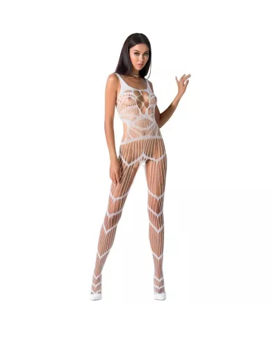 PASSION - FEMME BS058 BODYSTOCKING BLANC TAILLE UNIQUE