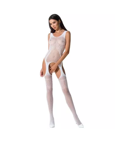 PASSION - FEMME BS061 BODYSTOCKING BLANC TAILLE UNIQUE