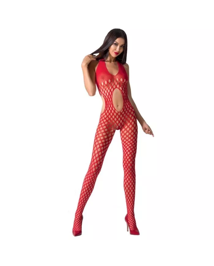 PASSION - FEMME BS065 BODYSTOCKING ROUGE TAILLE UNIQUE