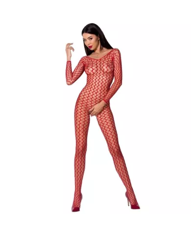 PASSION - FEMME BS068 BODYSTOCKING ROUGE TAILLE UNIQUE