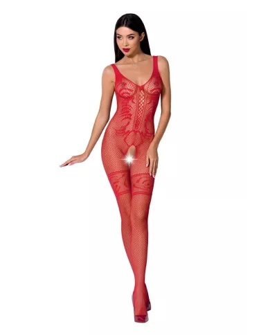 PASSION - FEMME BS069 BODYSTOCKING ROUGE TAILLE UNIQUE