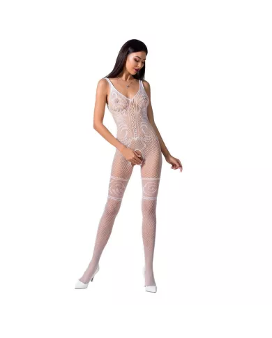PASSION - FEMME BS069 BODYSTOCKING BLANC TAILLE UNIQUE