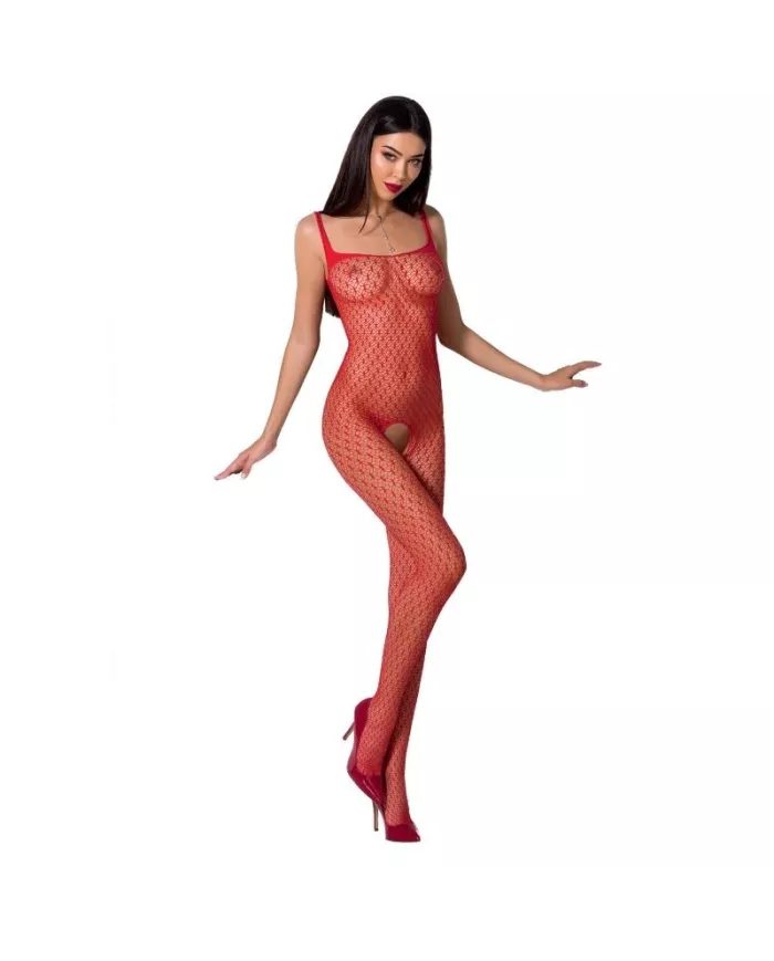 PASSION - FEMME BS071 BODYSTOCKING ROUGE TAILLE UNIQUE