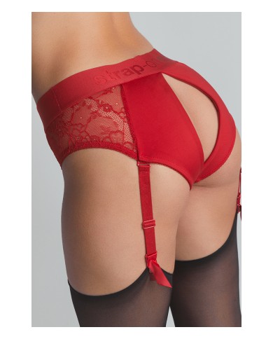 Harnais lingerie Diva (rouge) - Strap On Me