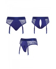 Harnais lingerie Diva (bleu) - Strap On Me