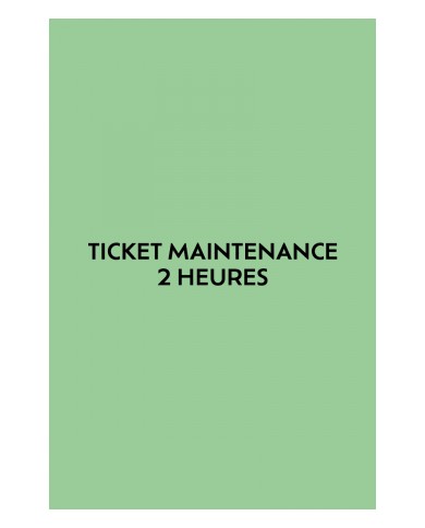 Ticket 2 heures de maintenance