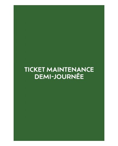 Ticket demi journée de maintenance