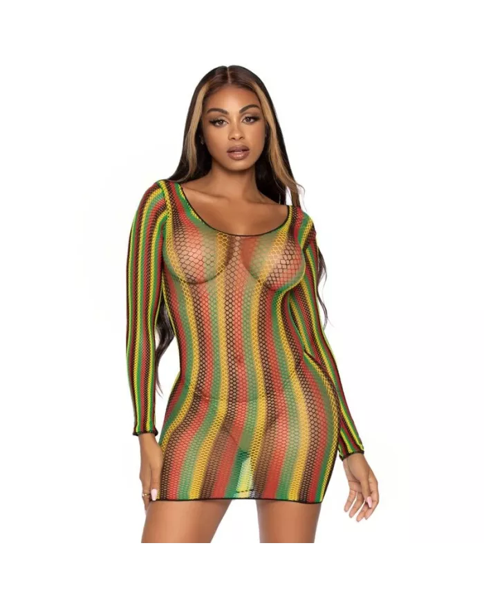 LEG AVENUE - RASTA MINI ROBE TAILLE UNIQUE LEG AVENUE - RASTA MINI ROBE TAILLE UNIQUE