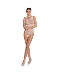 PASSION - FEMME BS086 BODYSTOCKING BLANC TAILLE UNIQUE