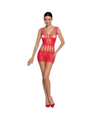 PASSION - FEMME BS090 BODYSTOCKING ROUGE TAILLE UNIQUE