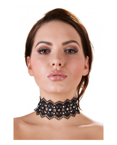 Collier brodé avec strass - Cotelli Accessoires
