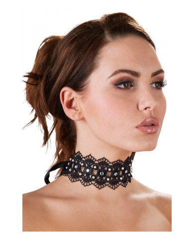 Collier brodé avec strass - Cotelli Accessoires