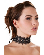Collier brodé avec strass - Cotelli Accessoires