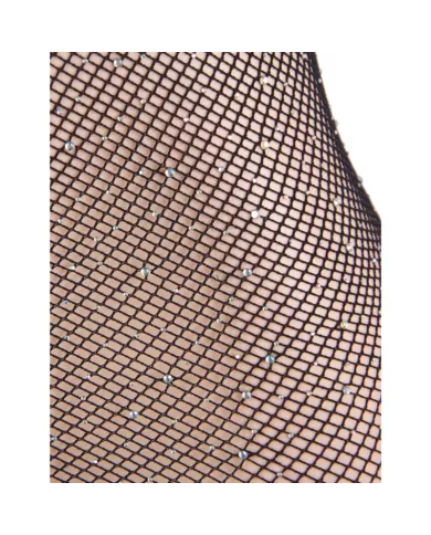 QUEEN LINGERIE - ROBE CORPS EN FILET AVEC DIAMANTS S/L