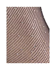 QUEEN LINGERIE - ROBE CORPS EN FILET AVEC DIAMANTS S/L