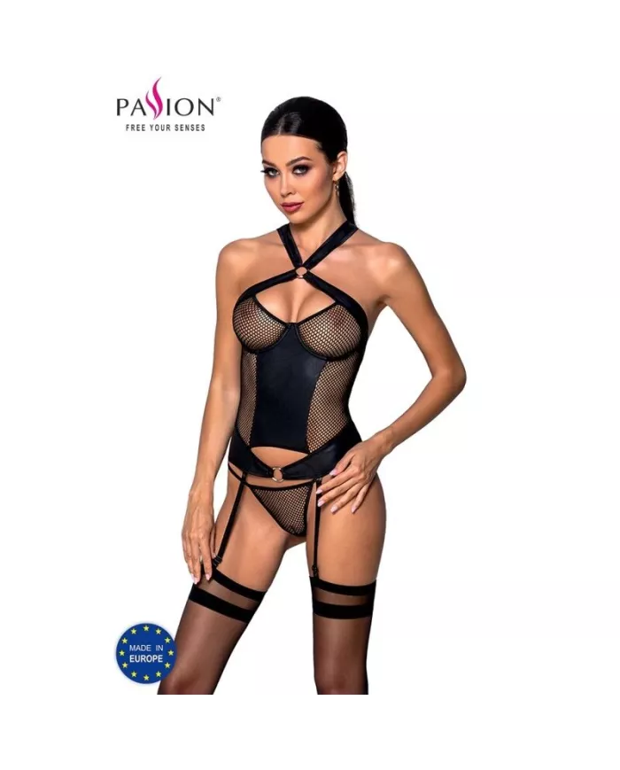 PASSION - AMANDA CORSET CUIR ÉCOLOGIQUE L/XL