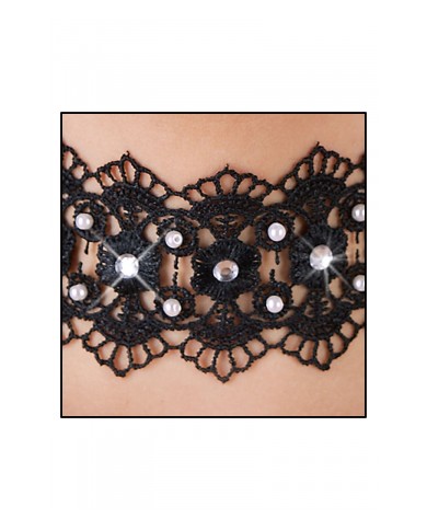 Collier brodé avec strass - Cotelli Accessoires