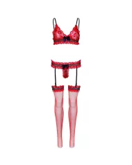 LEG AVENUE - ENSEMBLE TROIS PIÈCES TAILLE UNIQUE - ROUGE