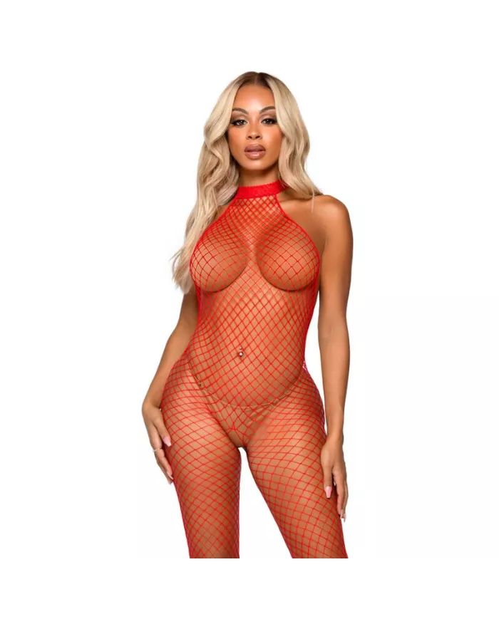 LEG AVENUE - LE FRIVOLE BODYSTOCKING - COL RACER TAILLE UNIQUE ROUGE LEG AVENUE - LE FRIVOLE BODYSTOCKING - COL RACER TAILLE UNIQUE ROUGE