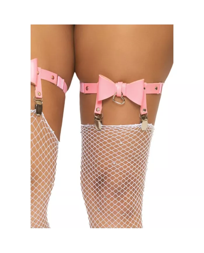 LEG AVENUE - JARRATIÈRE HAUTE EN CUIR VÉGÉTALIEN TAILLE UNIQUE - ROSE LEG AVENUE - JARRATIÈRE HAUTE EN CUIR VÉGÉTALIEN TAILLE UNIQUE - ROSE