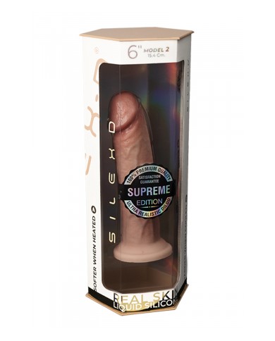 Gode Real Skin Supreme Model 2 flesh 15,4 cm - SilexD
