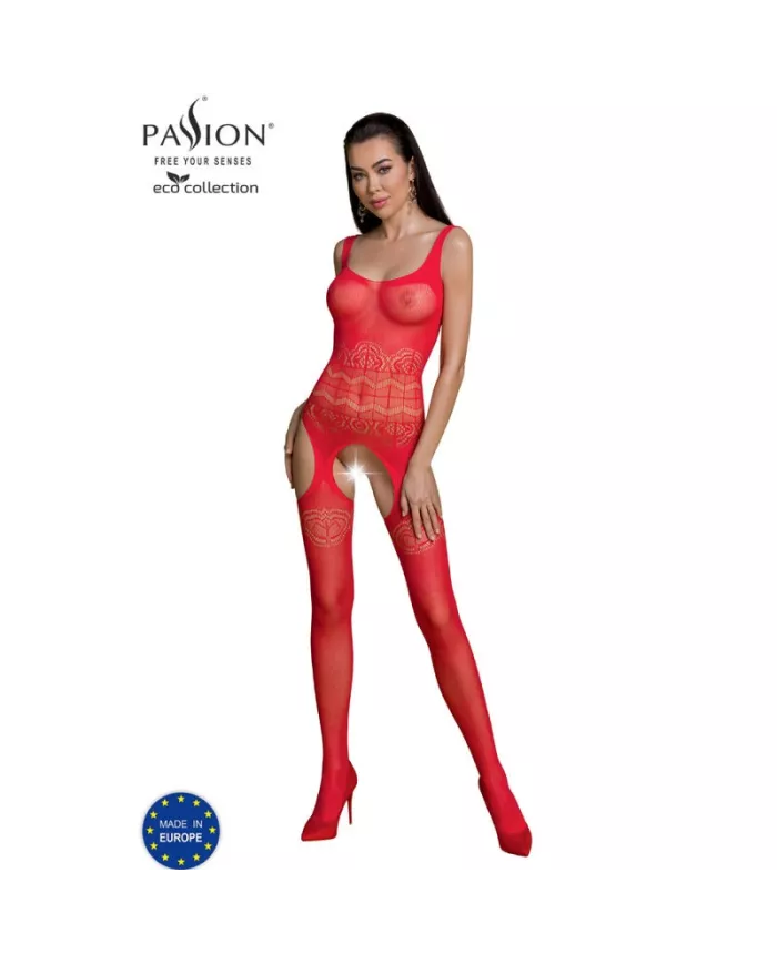 PASSION - BODYSTOCKING ECO COLLECTION ECO BS005 ROUGE