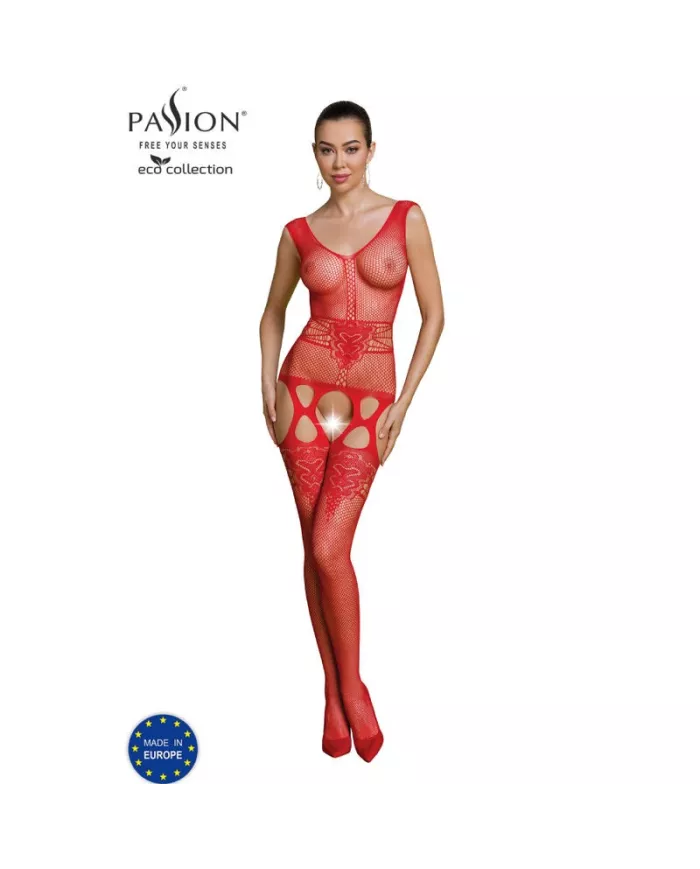 PASSION - BODYSTOCKING ECO COLLECTION ECO BS014 ROUGE