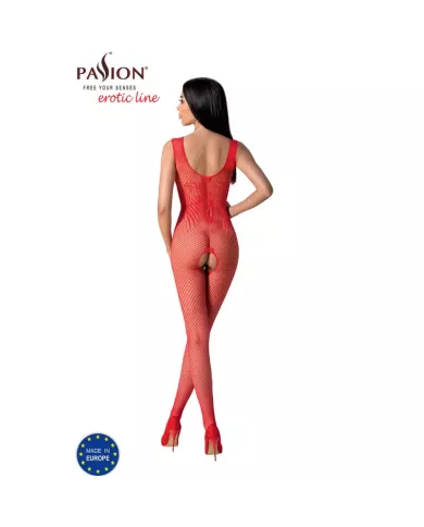 PASSION - BS098 BODYSTOCKING ROUGE TAILLE UNIQUE