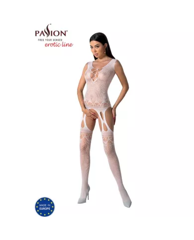 PASSION - BS099 BODYSTOCKING BLANC TAILLE UNIQUE