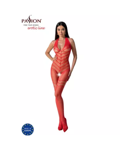 PASSION - BS100 BODYSTOCKING ROUGE TAILLE UNIQUE