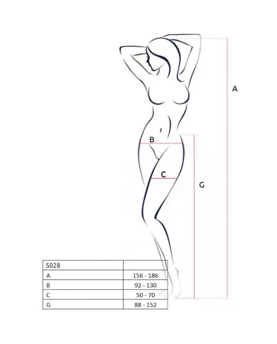PASSION - S028 BAS ROUGES AVEC JARRETIÈRE TAILLE UNIQUE