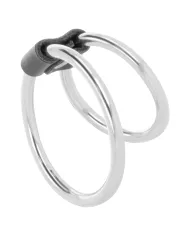 DARKNESS - ANNEAU PÉNIS DOUBLE EN MÉTAL DARKNESS - ANNEAU PÉNIS DOUBLE EN MÉTAL