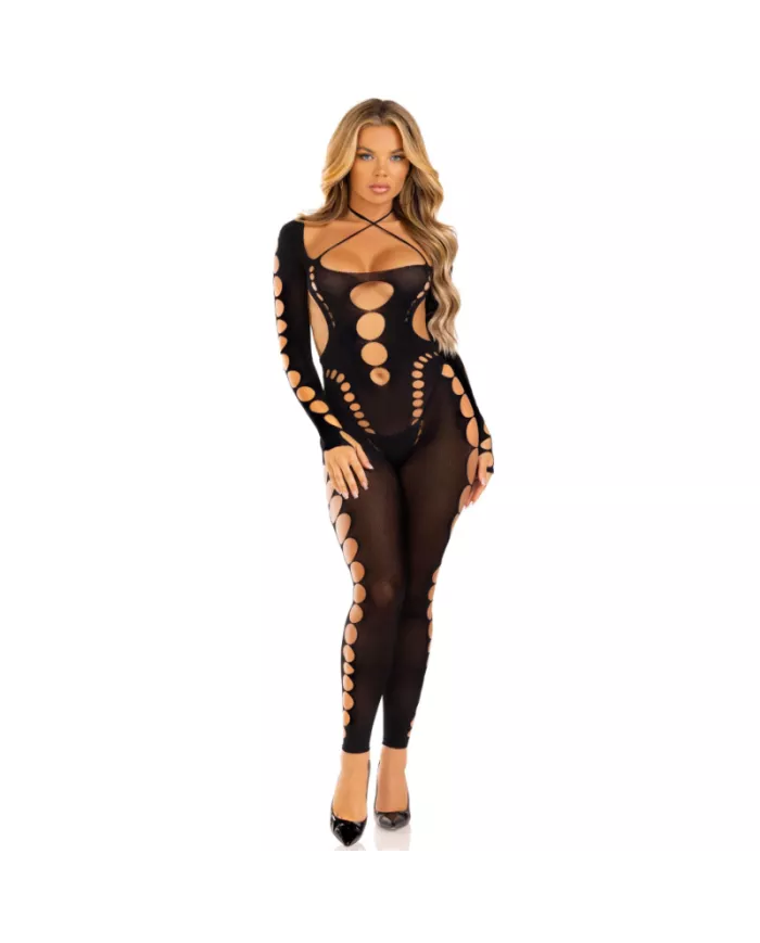 LEG AVENUE - BODYSTOCKING CHEVILLE RECKLESS NOIR
