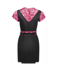 LIVCO CORSETTI FASHION - KUMIKO LC 90428 ROBE DE CHAMBRE + CULOTTE NOIR L/XL