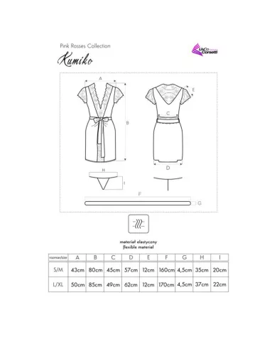 LIVCO CORSETTI FASHION - KUMIKO LC 90428 ROBE DE CHAMBRE + CULOTTE NOIR L/XL