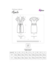 LIVCO CORSETTI FASHION - KUMIKO LC 90428 ROBE DE CHAMBRE + CULOTTE NOIR L/XL