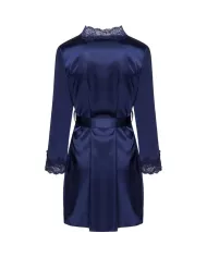 LIVCO CORSETTI FASHION - JACQUELINE LC 90249 ROBE DE CHAMBRE + CHEMISE + CULOTTE BLEU MARINE L/XL