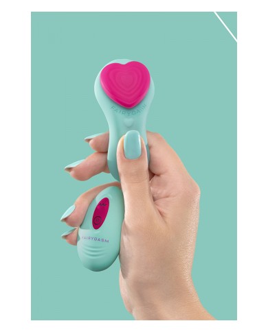 Stimulateur télécommandé de culotte HeartGem vert - FairyGasm