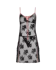 LIVCO CORSETTI FASHION - KARONIN LC 90628 CHEMISE + CULOTTE NOIR