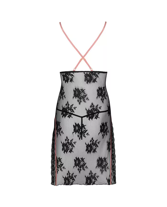 LIVCO CORSETTI FASHION - KARONIN LC 90628 CHEMISE + CULOTTE NOIR