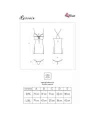 LIVCO CORSETTI FASHION - KARONIN LC 90628 CHEMISE + CULOTTE NOIR