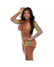 LEG AVENUE - ENSEMBLE DE TROIS PIÈCES MULTICOLORE LEG AVENUE - ENSEMBLE DE TROIS PIÈCES MULTICOLORE