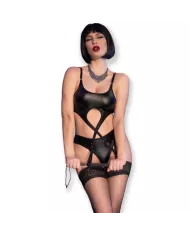 CHILIROSE - CR 4625 ENSEMBLE QUATRE PIÈCES SANS CROTCHLESS NOIR S