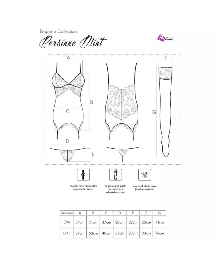 LIVCO CORSETTI FASHION - PERSINNE MIT EMPORIO ENSEMBLE CORSET + CULOTTE + BAS